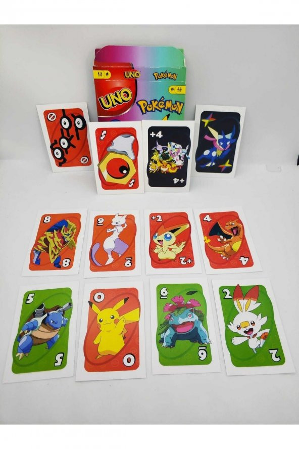 Pokemon Temalı Uno Oyun Kartları 108 Kart - 2