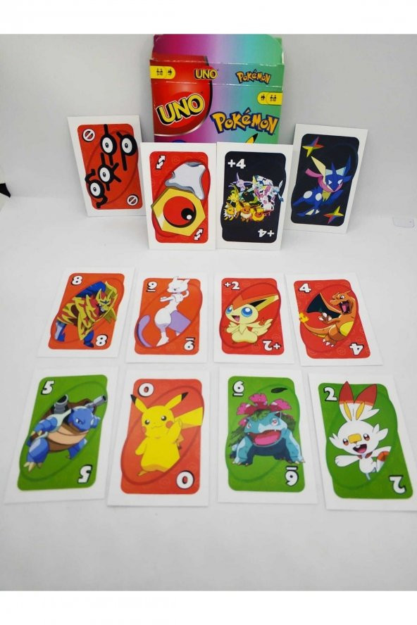 Pokemon Temalı Uno Oyun Kartları 108 Kart - 4