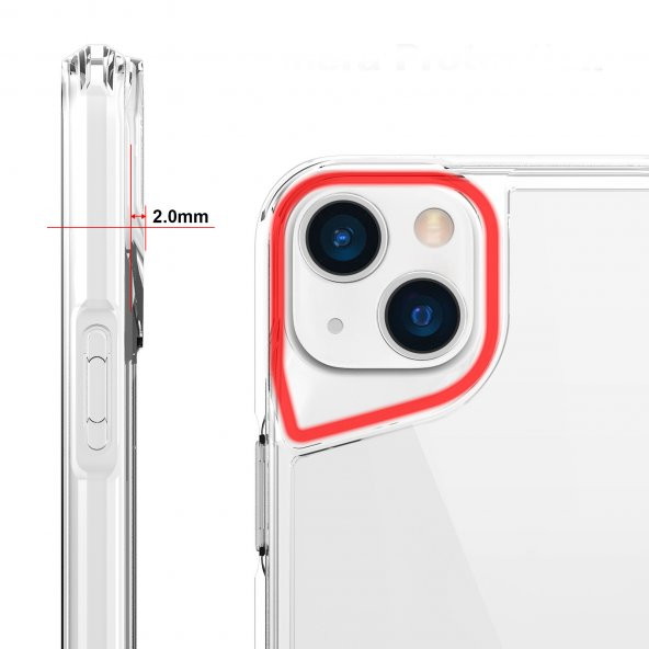 KNY Apple İphone 14 Plus Kılıf Ultra Korumalı Şeffaf Crystal T-Max Kapak Şeffaf - 3