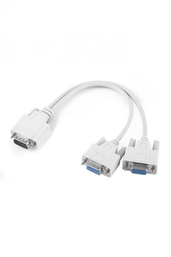 VGA 2li Çoklayıcı Y Splitter kablo 1 erkek 2 dişi - 2