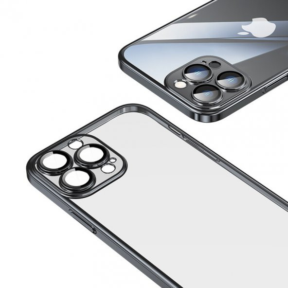 KNY Apple İphone 14 Pro Kılıf Renkli Kenarlı Sert Riksos Kapak Yeşil - 4