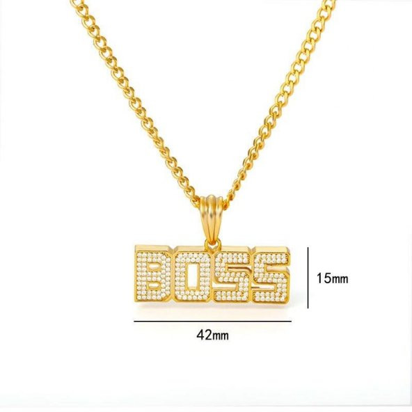 Boss Patron Thug Life Hip Hop Unisex Kolye Zinciri - 3