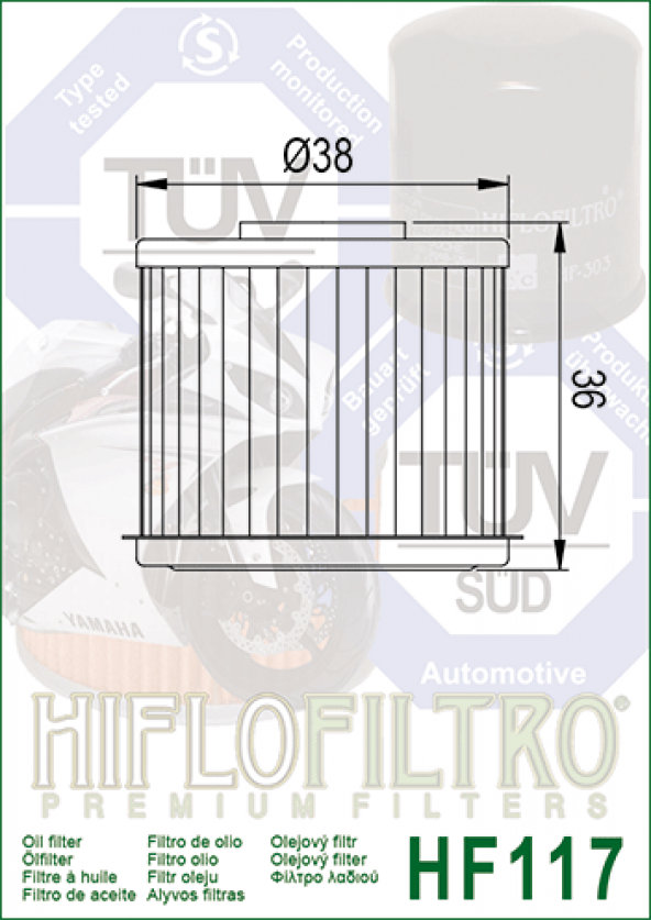Hf117 2012-2014 Honda Nc 700 Dc Integra Hıflo Şanzıman Filtresi