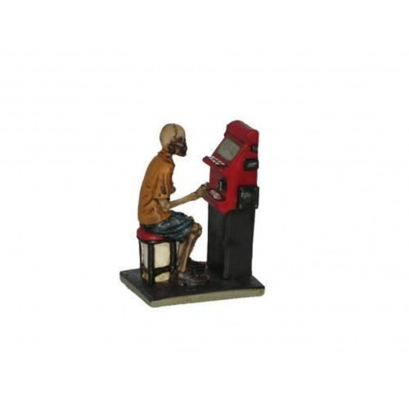 HEDİYELİK › KARIŞIK › İskelet Biblo QQC>>QQC KUMARCI İSKELET-7,5*6*10,5 CM. ürün görseli