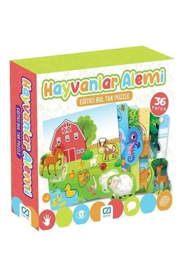Ca Games Eğitici ve Öğretici Oyunlar Hayvanlar Alemi 36 Parça Bultak Puzzle