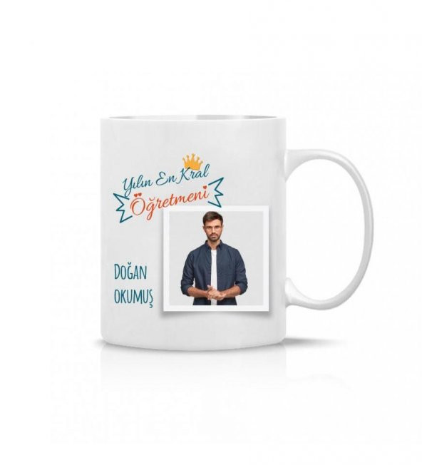 Kişiye Özel Öğretmenler Günü Fotoğraf Baskılı Porselen Beyaz Kupa Bardak HK2322 - Resim 4