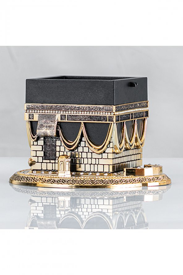 YAĞMUR CAN Kabe Örtülü Altın Renk Ebat: 18x12