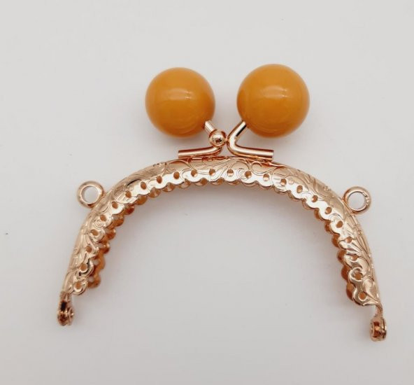 Angel Çanta Aksesuar Hardal Renk Toplu Cüzdan Klipsi Cüzdan Bursu 8,5 Cm Light Gold Renk