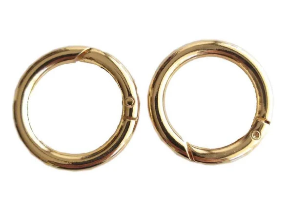 Angel Çanta Aksesuar İkili 2.5 Cm Light Gold Renk Yaylı Halka Örgü Çanta İçin