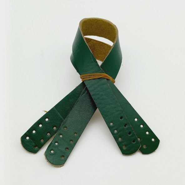 Angel Çanta Aksesuar 35X2 Cm Gerçek Deri Çift Sap Yeşil ürün görseli