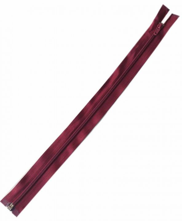 Angel Çanta Aksesuar Koyu Bordo Renk 40 Cm Plastik Diş Fermuar Fd8