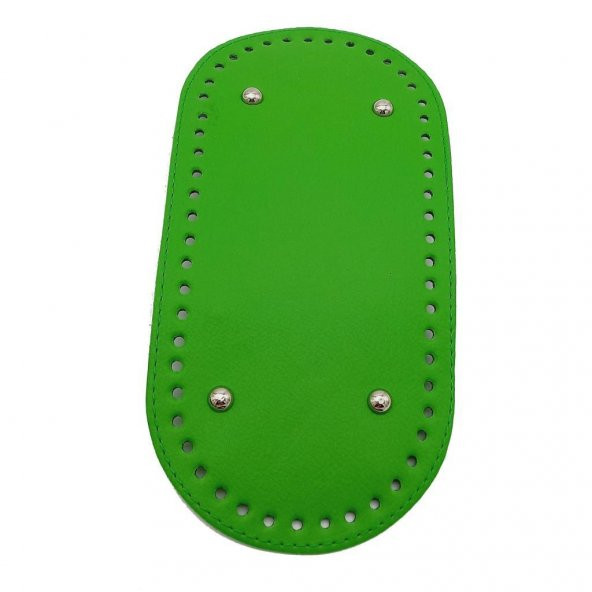 Angel Çanta Aksesuar Suni Deri Yeşil Renk 25X12 cm Oval Çanta Tabanı