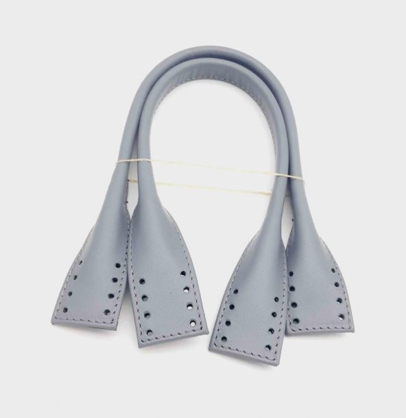 Angel Çanta Aksesuar Gerçek Deri Kısa Pelikan Model Çanta Sapı Gri Renk ürün görseli 1