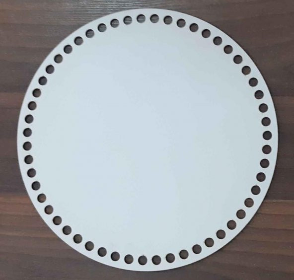 Angel Çanta Aksesuar Ahşap, Beyaz 25 Cm Çapında Plaka