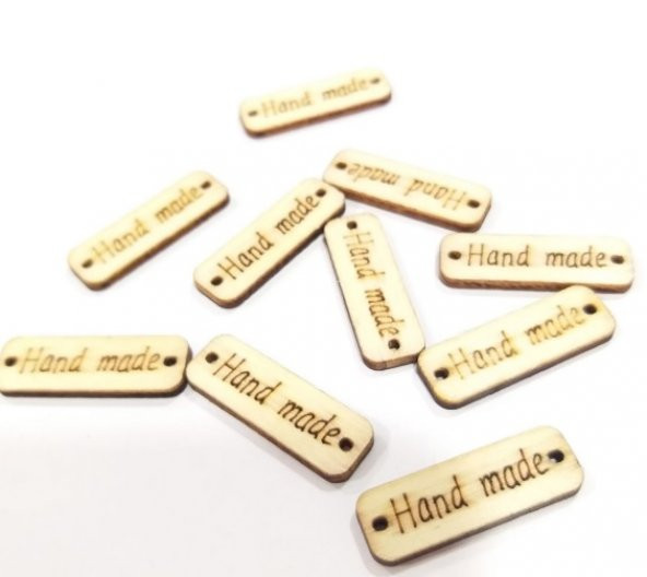 Angel Çanta Aksesuar 1X3 Cm Ahşap Etiket 1 Adet No:4 ürün görseli 1