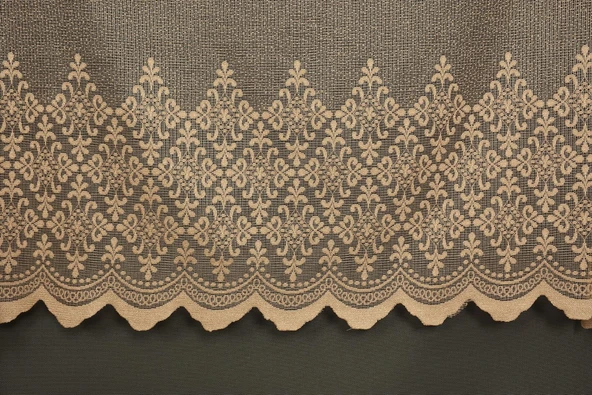 GÖBEKLİ MODEL GOLD RENK TEK KANAT Hazır dikilmiş Pileli Fon Perde 150*260 cm - Resim 5