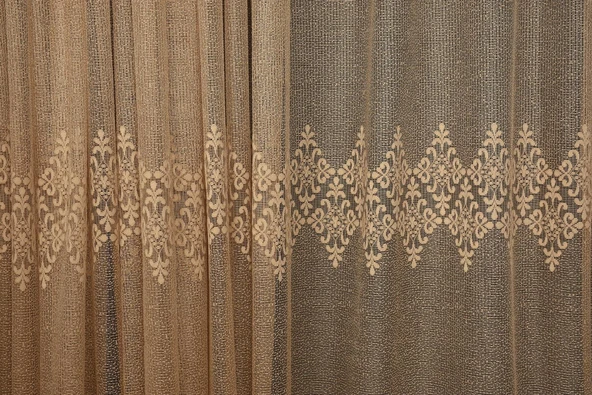 GÖBEKLİ MODEL GOLD RENK TEK KANAT Hazır dikilmiş Pileli Fon Perde 150*260 cm - Resim 3