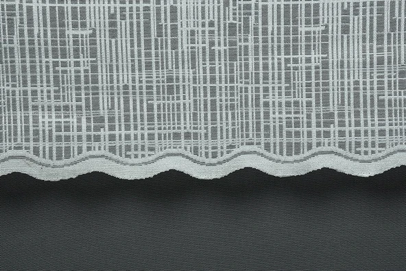 KARELİ MODEL KREM RENK TEK KANAT Hazır dikilmiş Pileli Fon Perde 300*260 cm - Resim 4