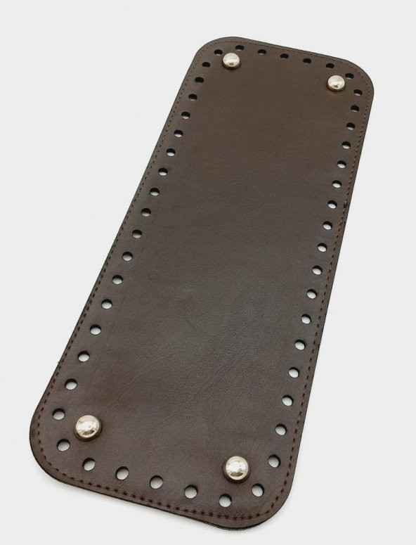 Angel Çanta Aksesuar Suni Deri Kahverengi 30X12 cm Dikdörtgen Çanta Tabanı (Gümüş Aparatlı) ürün görseli