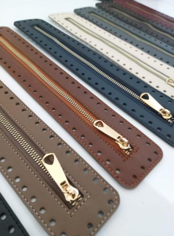 Angel Çanta Aksesuar Derili Fermuar Yeni Model Koyu Kahve 30 Cm Gümüş - 3