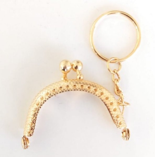 Angel Çanta Aksesuar 5 Cm, Light Gold Anahtarlıklı Cüzdan Klipsi No:43