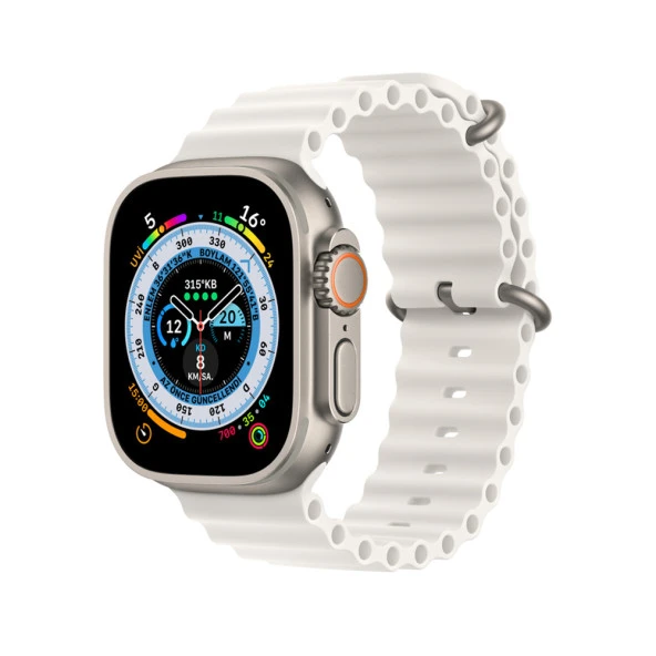 Winex Watch 8 Ultra Max 2024 Android İos HarmonyOs Uyumlu Çift Kordonlu Akıllı Saat Beyaz