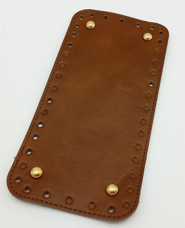 Angel Çanta Aksesuar Suni Deri Taba Renk 25X12 cm Dikdörtgen Çanta Tabanı (Light Gold Aparatlı)