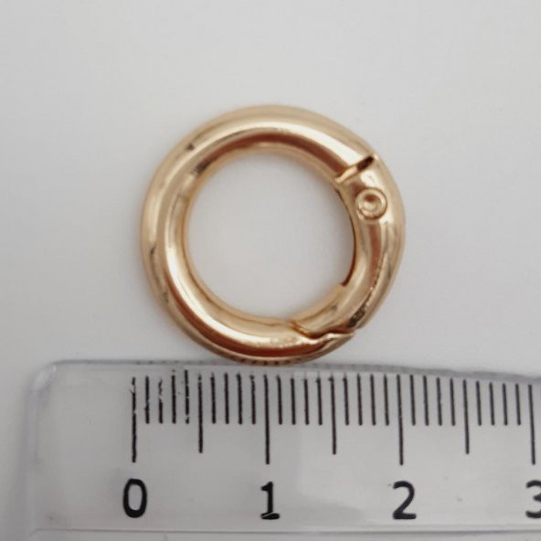 Angel Çanta Aksesuar Light Gold Küçük Yaylı Halka 1 Adet - Resim 2