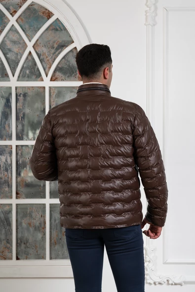 REGULAR FİT DİK YAKA ASTARLI KAPİTONE ERKEK MONT - 5