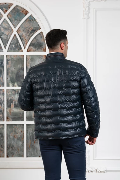 REGULAR FİT DİK YAKA ASTARLI KAPİTONE ERKEK MONT - 9