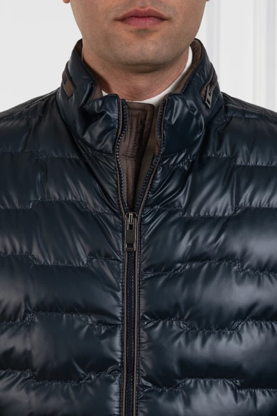 REGULAR FİT DİK YAKA ASTARLI KAPİTONE ERKEK MONT - 10