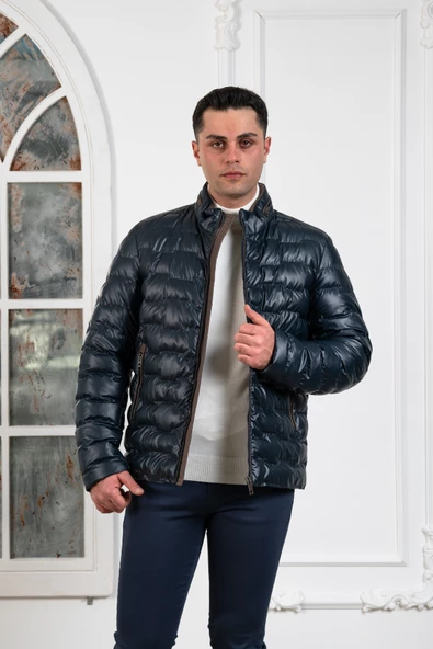 REGULAR FİT DİK YAKA ASTARLI KAPİTONE ERKEK MONT - 8