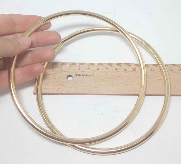 Angel Çanta Aksesuar 13 Cm Light Gold Yuvarlak Metal Çanta Sapı ürün görseli 1