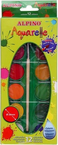 Alpino 12 Renk Sulu Boya / Aq-01 ürün görseli