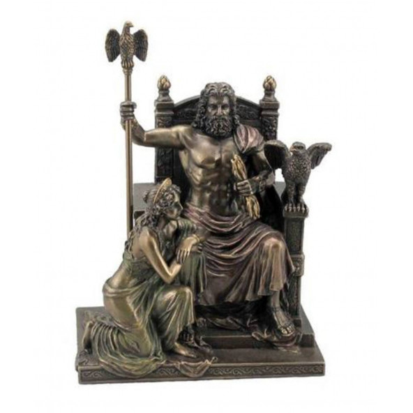 HEDİYELİK › VERONESE BİBLOLAR › Wise Mitoloji & Tarih-WISE ZEUS VE HERA TAHTTA-21,5*15*28 CM.