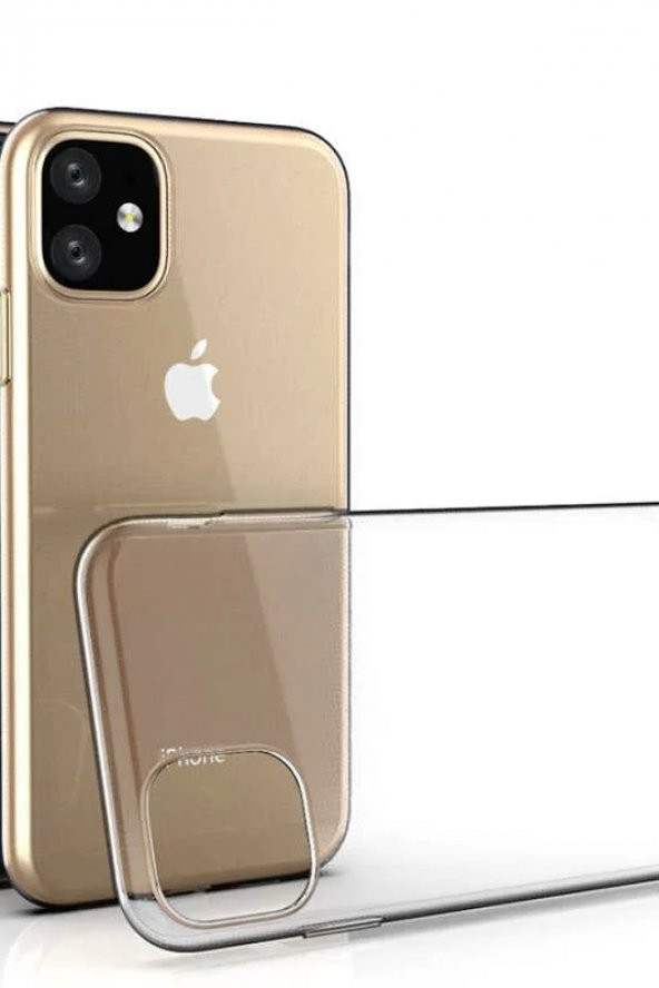 Apple iPhone 11 Kılıf Şeffaf Kalın Süper Silikon Kapak