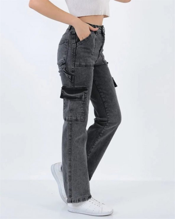 Kargo Cepli Bol Paça Kot pantolon 44334