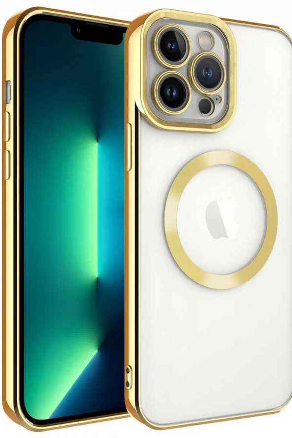 Apple iPhone 13 Pro Kılıf Magsafe Wireless Şarj Özellikli Setro Silikon