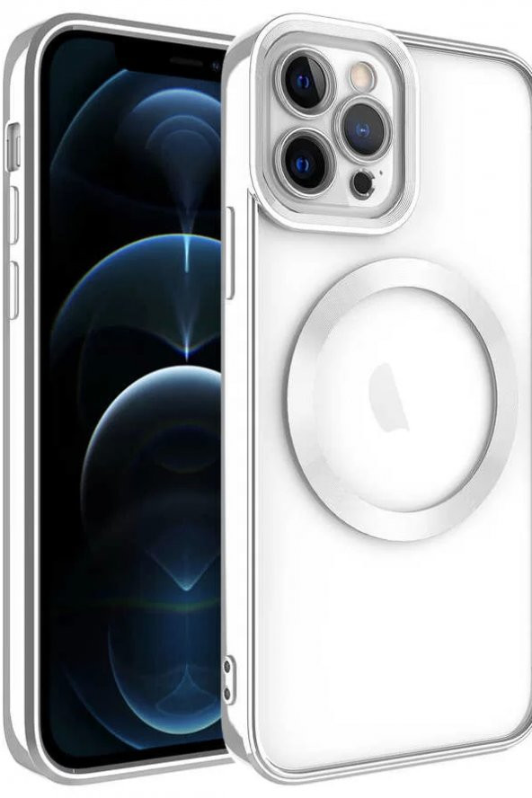 Apple iPhone 12 Pro Max Kılıf Magsafe Wireless Şarj Özellikli Setro Silikon
