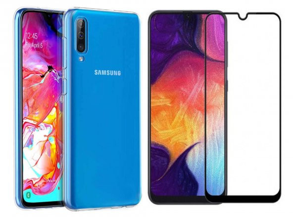 Samsung Galaxy A50 Zore Süper Silikon Kılıf +6D Kaplayan Nano Cam