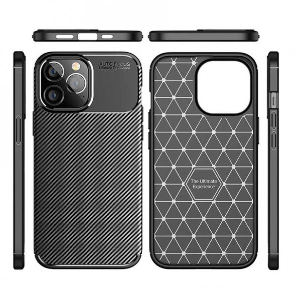 Apple iPhone 14 Pro Max 6.7 Kılıf Negro Silikon Kapak - 3