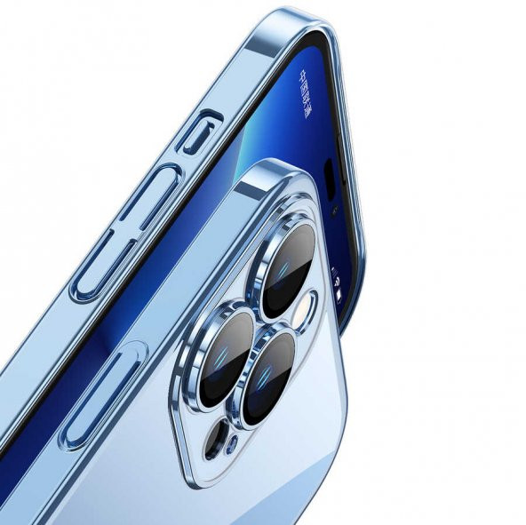 Apple iPhone 14 Pro Kılıf Sert PC Renkli Çerçeveli Zore Riksos Silikon Kapak - 8