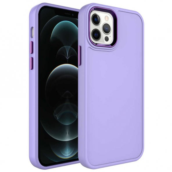 Apple iPhone 14 Pro Max Kılıf Metal Çerçeve ve Buton Tasarımlı Sert Botx Kapak - 6