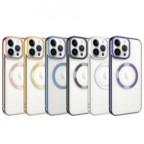 Apple iPhone 14 Pro Max Kılıf Magsafe Wireless Şarj Özellikli Zore Setro Silikon - 4