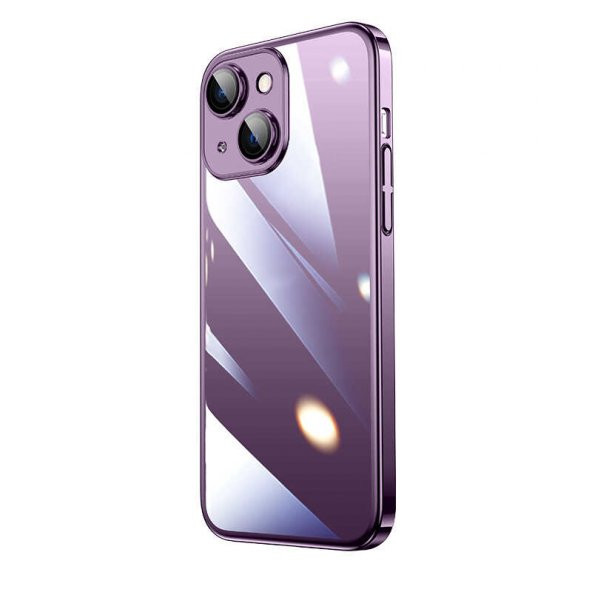 Apple iPhone 14 Kılıf Sert PC Renkli Çerçeveli Zore Riksos Silikon Kapak - 10