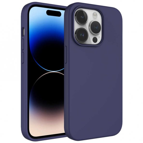 Apple iPhone 14 Pro Kılıf Sıvı Teknolojili Silinebilir Sert Zore Kivi Kapak - 5