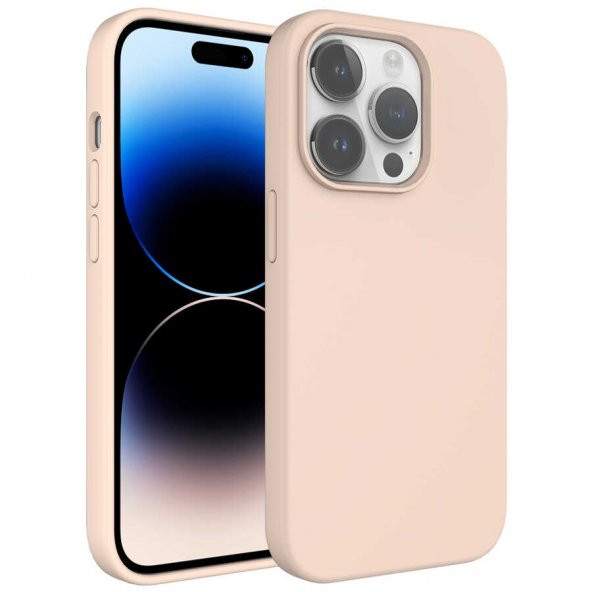 Apple iPhone 14 Pro Kılıf Sıvı Teknolojili Silinebilir Sert Zore Kivi Kapak - 7