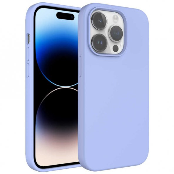 Apple iPhone 14 Pro Kılıf Sıvı Teknolojili Silinebilir Sert Zore Kivi Kapak - 12