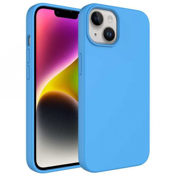 Apple iPhone 14 Plus Kılıf Sıvı Teknolojili Silinebilir Sert Zore Kivi Kapak - 4