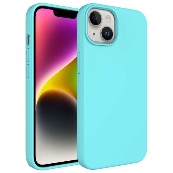 Apple iPhone 14 Plus Kılıf Sıvı Teknolojili Silinebilir Sert Zore Kivi Kapak - 12